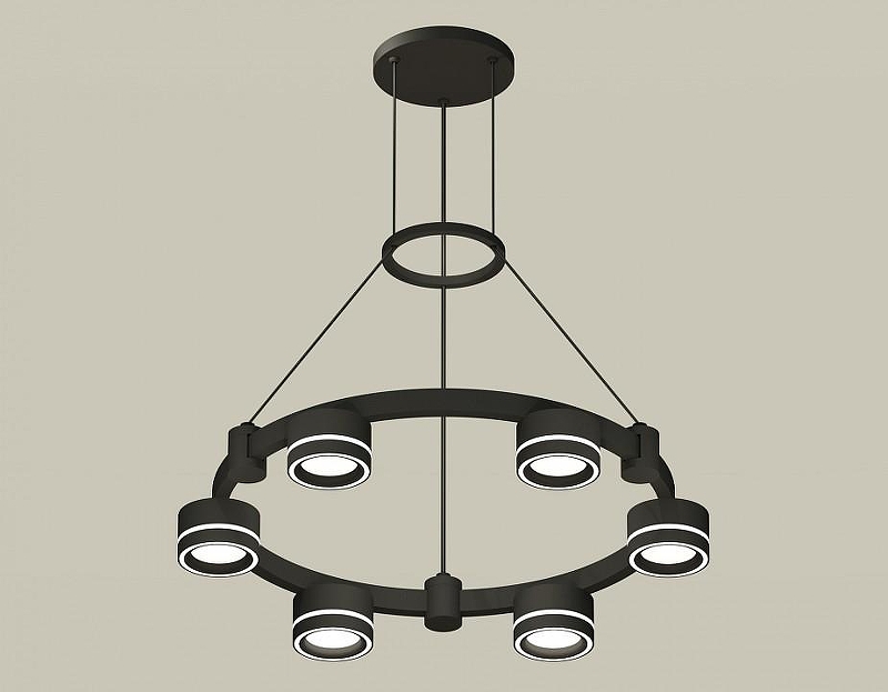 Люстра Ambrella Light XR XR92051201 цвет плафона/подвески Белый, Черный, цвет арматуры Черный