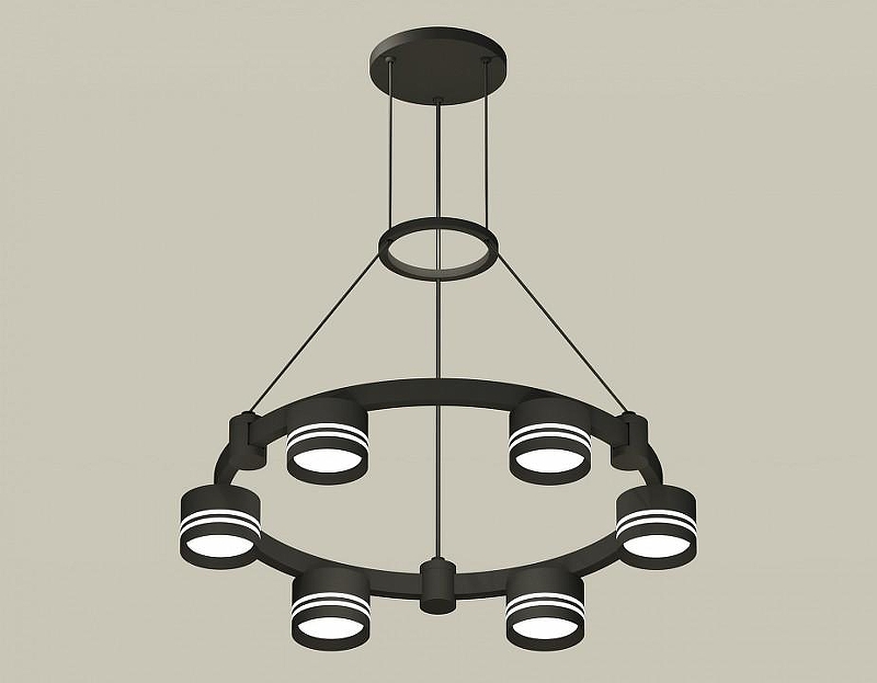 Люстра Ambrella Light XR XR92051203 цвет плафона/подвески Белый, Черный, цвет арматуры Черный