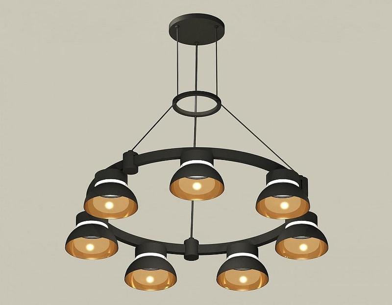 Люстра Ambrella Light XR XR92051402 цвет плафона/подвески Золото, Черный, цвет арматуры Черный