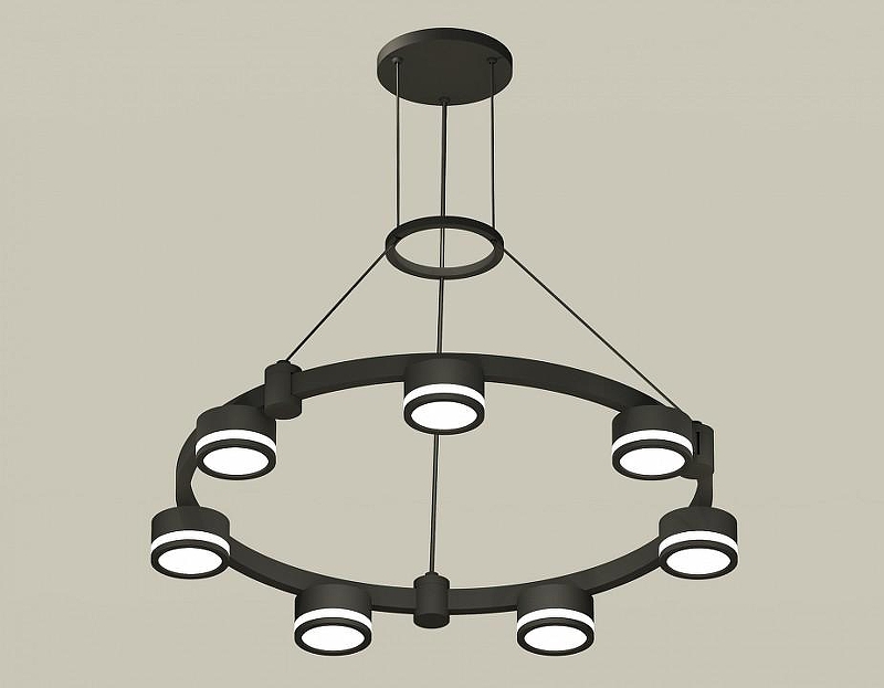Люстра Ambrella Light XR XR92051600 цвет плафона/подвески Белый, Черный, цвет арматуры Черный