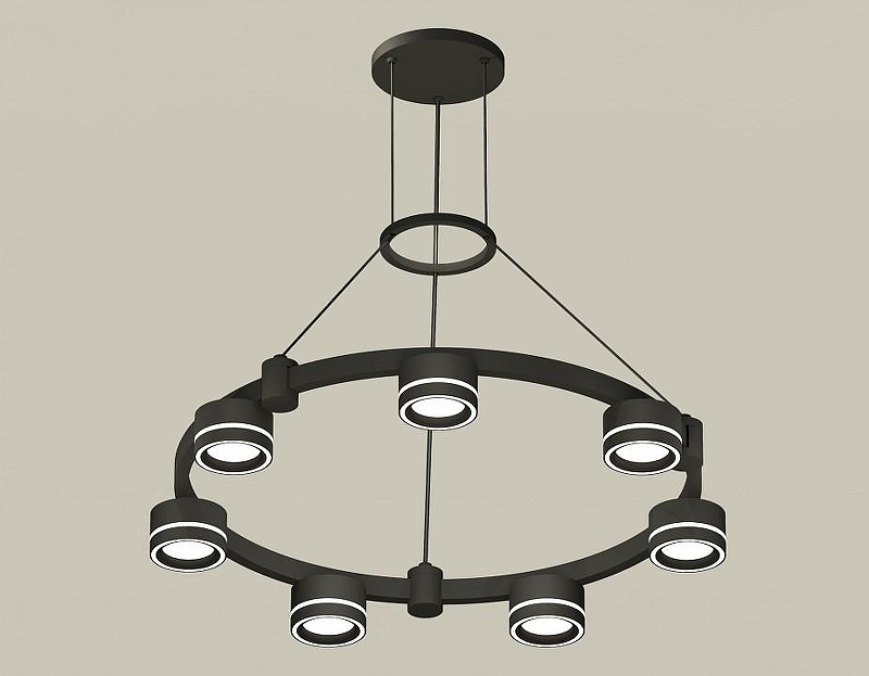 Люстра Ambrella Light XR XR92051601 цвет плафона/подвески Белый, Черный, цвет арматуры Черный