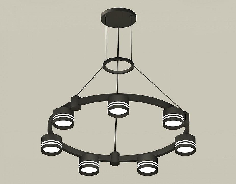 Люстра Ambrella Light XR XR92051603 цвет плафона/подвески Белый, Черный, цвет арматуры Черный