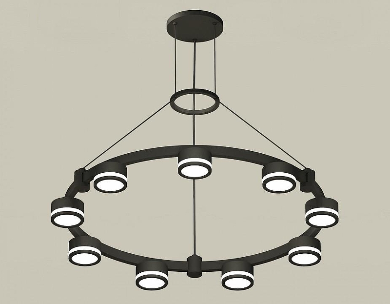 Люстра Ambrella Light XR XR92051900 цвет плафона/подвески Белый, Черный, цвет арматуры Черный