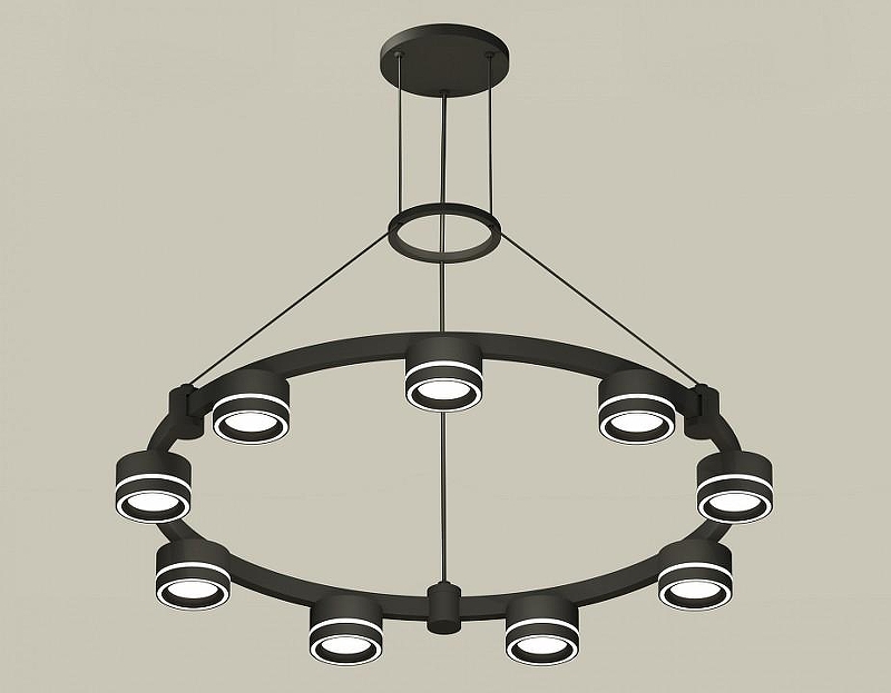 Люстра Ambrella Light XR XR92051901 цвет плафона/подвески Белый, Черный, цвет арматуры Черный