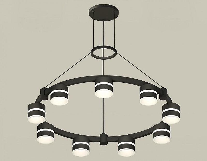 Люстра Ambrella Light XR XR92051902 цвет плафона/подвески Белый, Черный, цвет арматуры Черный