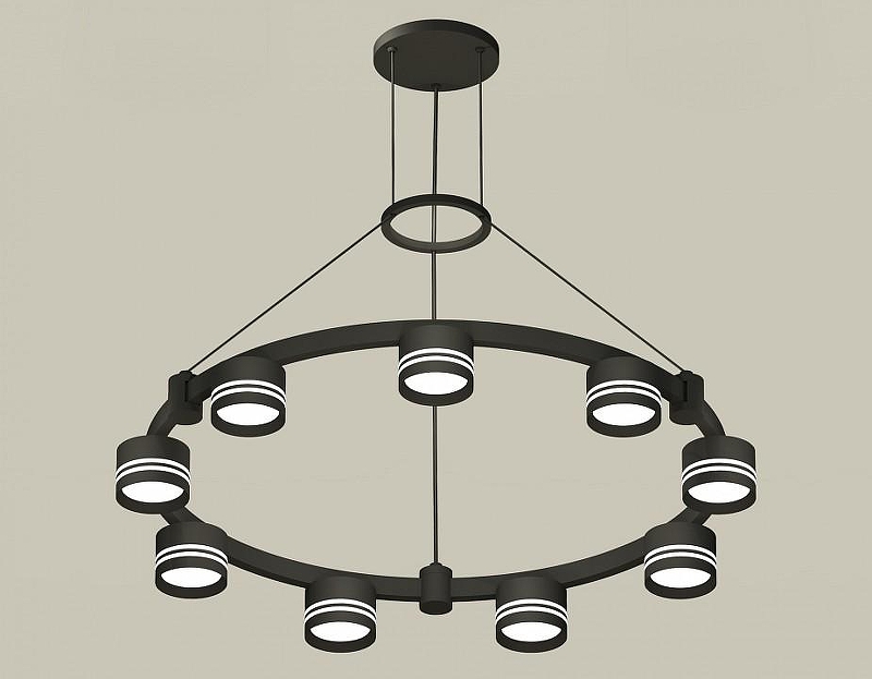Люстра Ambrella Light XR XR92051903 цвет плафона/подвески Белый, Черный, цвет арматуры Черный