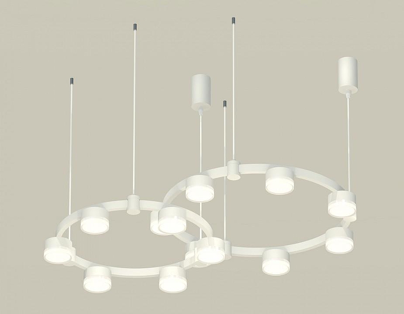 Люстра Ambrella Light XR XR92081006 цвет плафона/подвески Белый, Прозрачный, цвет арматуры Белый