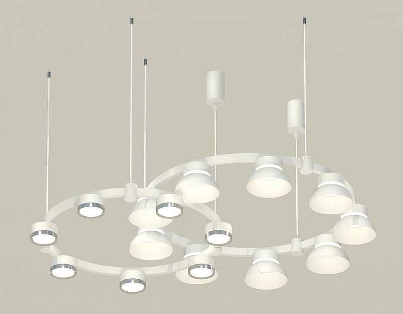Люстра Ambrella Light XR XR92081100 цвет плафона/подвески Белый, Серебро, цвет арматуры Белый