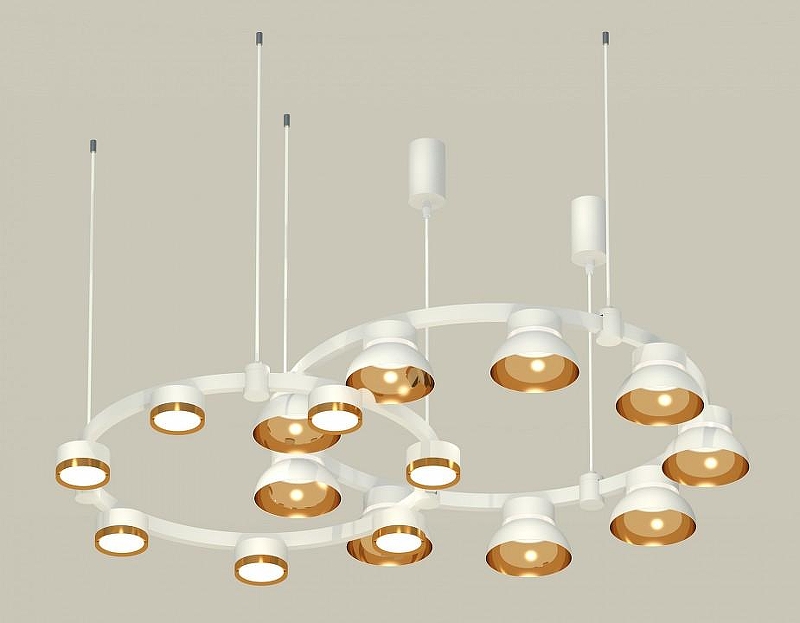 Люстра Ambrella Light XR XR92081110 цвет плафона/подвески Белый, Золото, Прозрачный, цвет арматуры Белый
