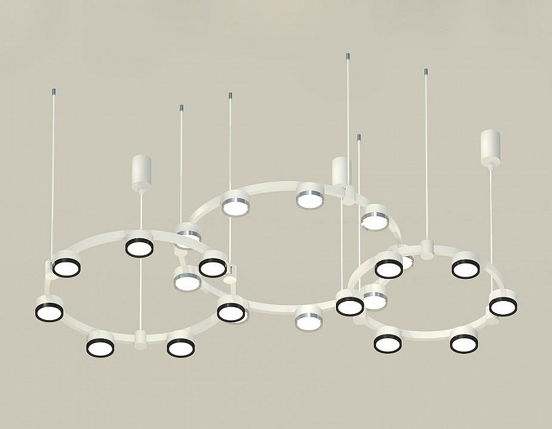 Люстра Ambrella Light XR XR92082100 цвет плафона/подвески Серебро, Черный, цвет арматуры Белый