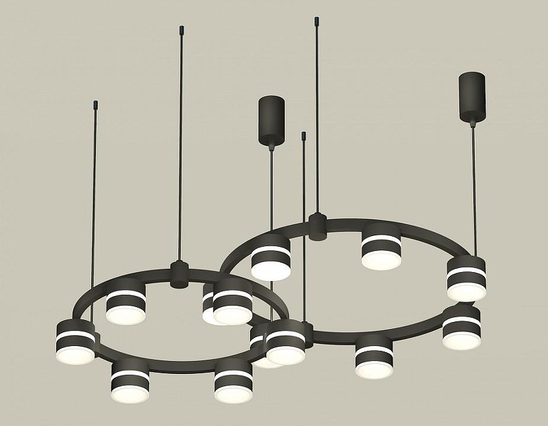 Люстра Ambrella Light XR XR92091001 цвет плафона/подвески Белый, Черный, цвет арматуры Черный