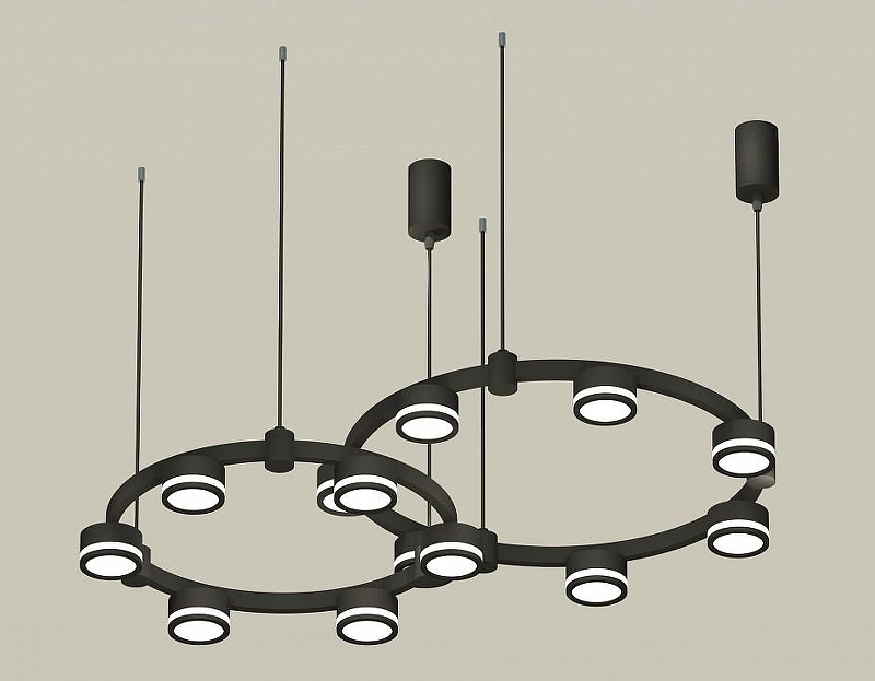 Люстра Ambrella Light XR XR92091003 цвет плафона/подвески Белый, Черный, цвет арматуры Черный