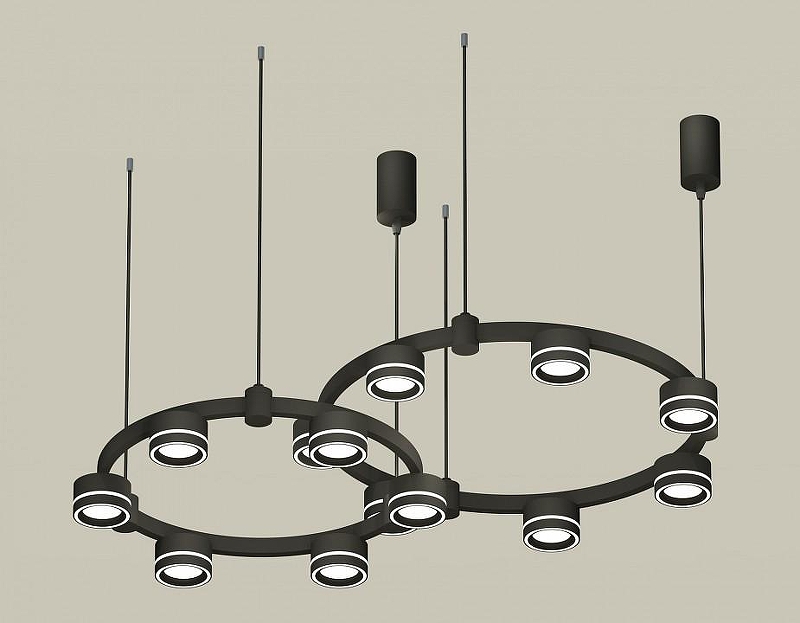 Люстра Ambrella Light XR XR92091004 цвет плафона/подвески Белый, Черный, цвет арматуры Черный