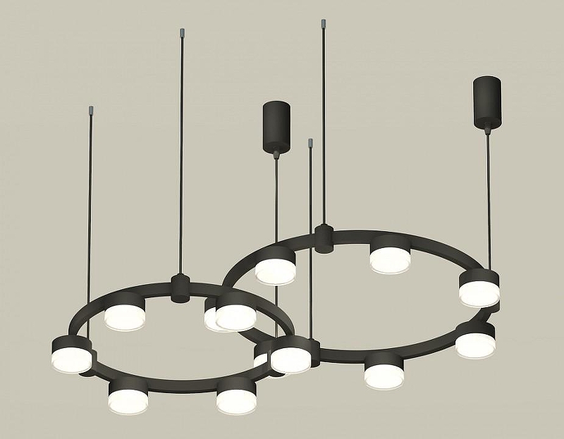 Люстра Ambrella Light XR XR92091006 цвет плафона/подвески Белый, Прозрачный, цвет арматуры Черный