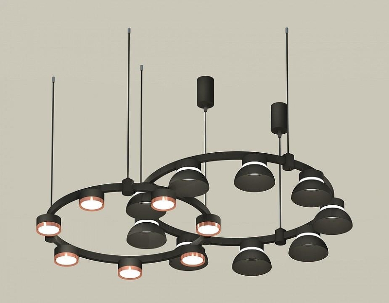 Люстра Ambrella Light XR XR92091100 цвет плафона/подвески Золото, Черный, цвет арматуры Черный