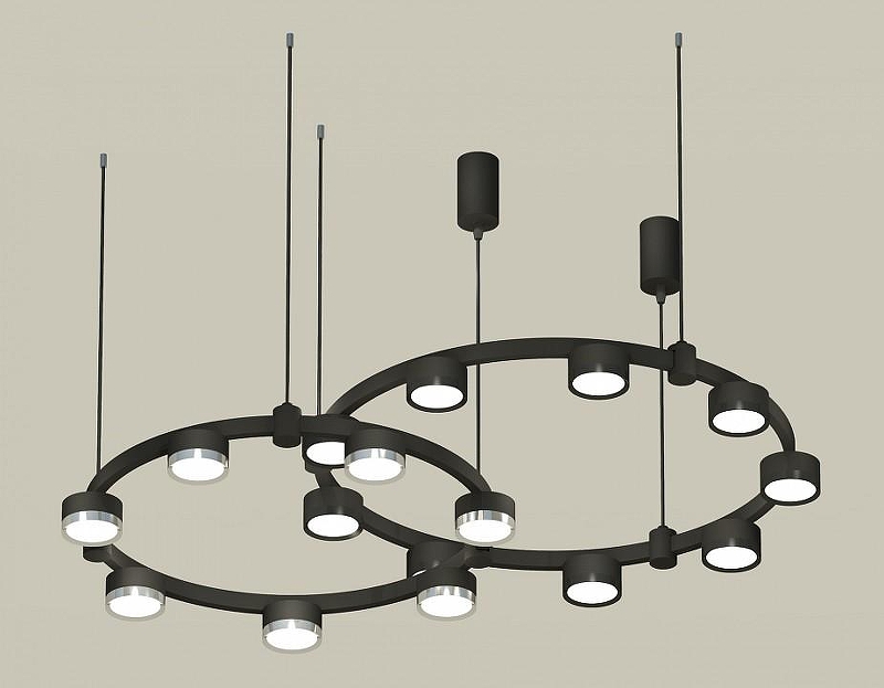 Люстра Ambrella Light XR XR92091200 цвет плафона/подвески Серебро, Черный, цвет арматуры Черный