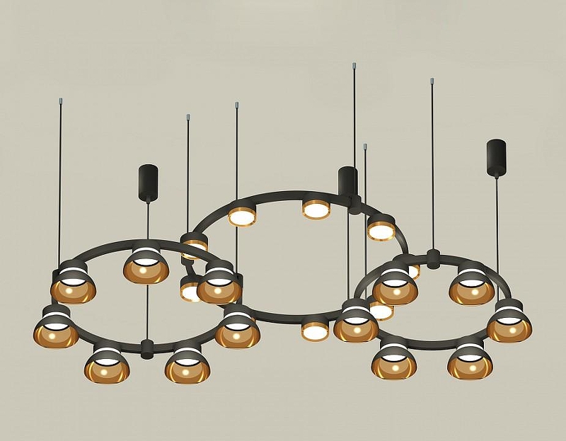 Люстра Ambrella Light XR XR92092000 цвет плафона/подвески Золото, Черный, цвет арматуры Черный