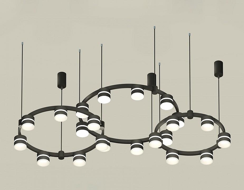 Люстра Ambrella Light XR XR92092220 цвет плафона/подвески Белый, Черный, цвет арматуры Черный