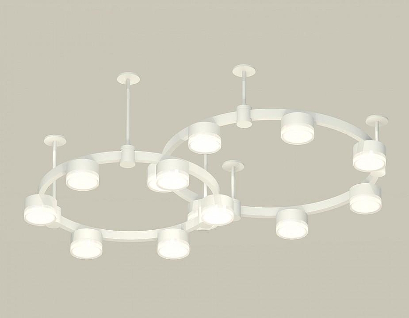 Люстра Ambrella Light XR XR92211006 цвет плафона/подвески Белый, Прозрачный, цвет арматуры Белый