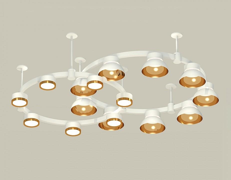 Люстра Ambrella Light XR XR92211110 цвет плафона/подвески Белый, Золото, Прозрачный, цвет арматуры Белый