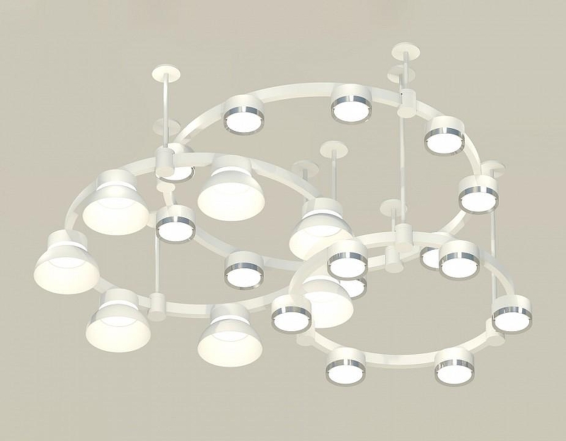 Люстра Ambrella Light XR XR92212100 цвет плафона/подвески Белый, Серебро, цвет арматуры Белый