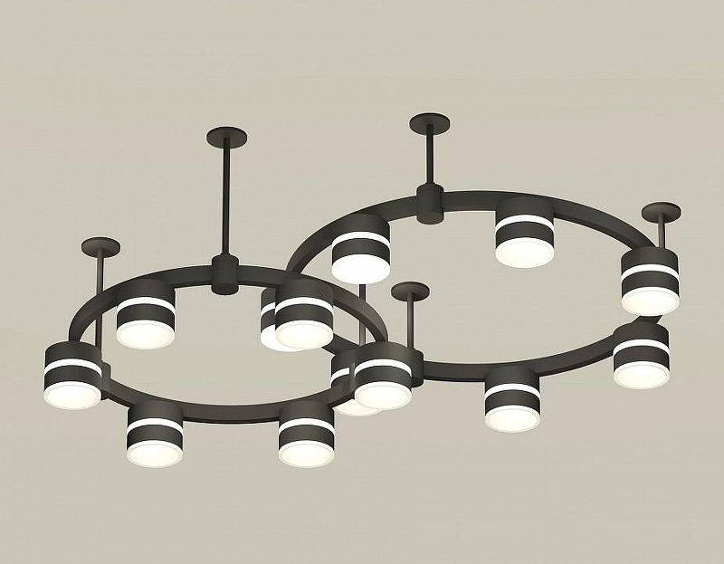Люстра Ambrella Light XR XR92221001 цвет плафона/подвески Белый, Черный, цвет арматуры Черный