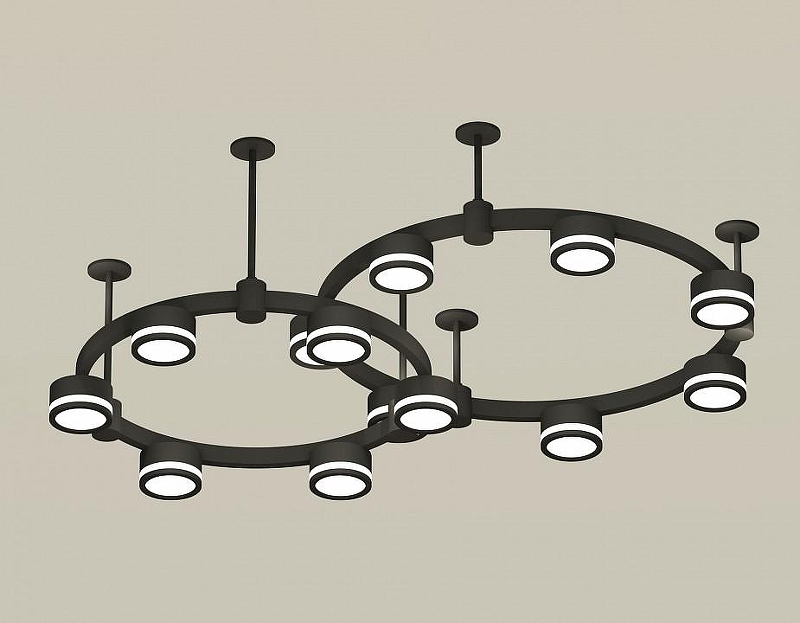 Люстра Ambrella Light XR XR92221003 цвет плафона/подвески Белый, Черный, цвет арматуры Черный