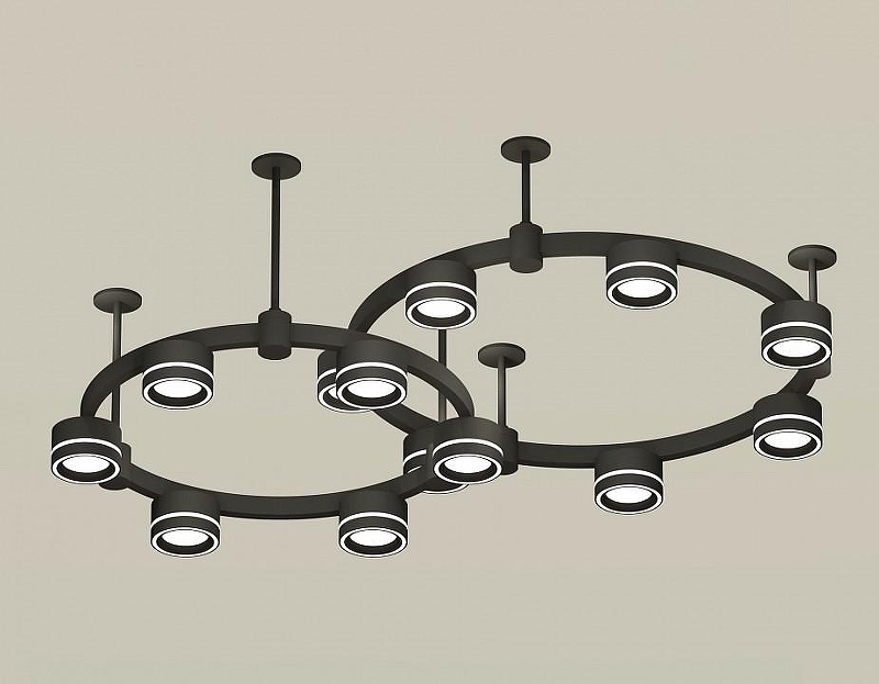Люстра Ambrella Light XR XR92221004 цвет плафона/подвески Белый, Черный, цвет арматуры Черный