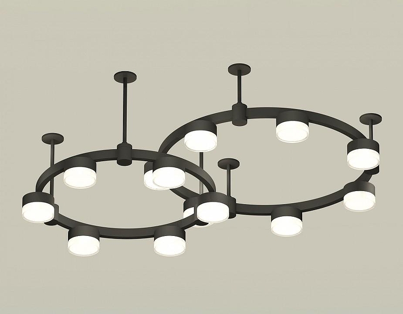 Люстра Ambrella Light XR XR92221006 цвет плафона/подвески Белый, Прозрачный, цвет арматуры Черный