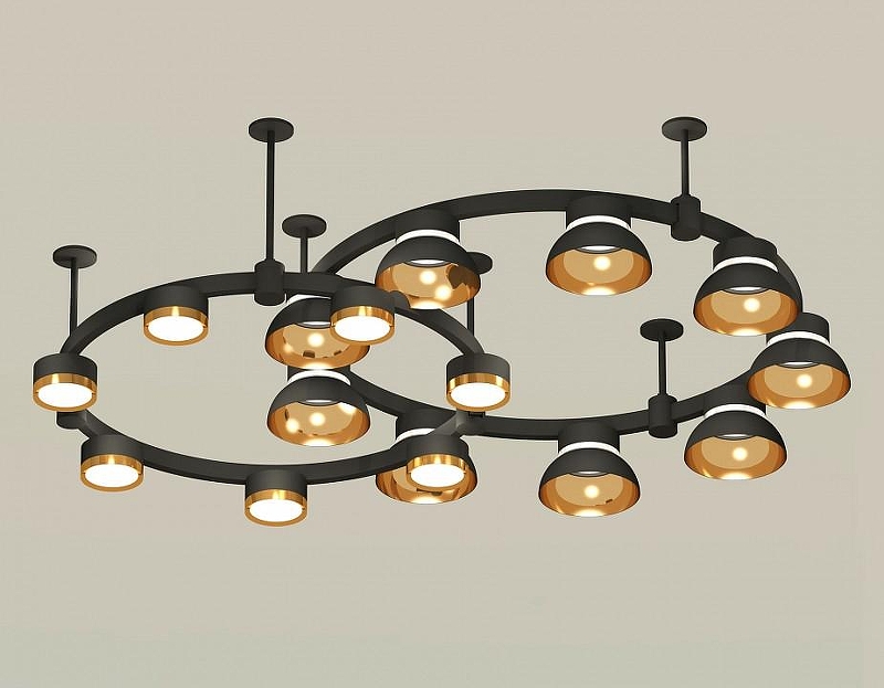 Люстра Ambrella Light XR XR92221110 цвет плафона/подвески Золото, Черный, цвет арматуры Черный