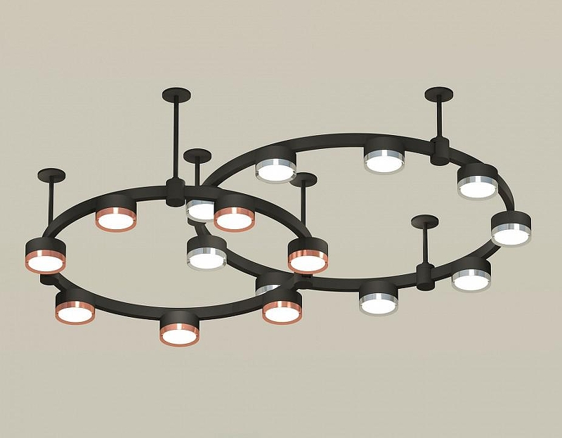 Люстра Ambrella Light XR XR92221150 цвет плафона/подвески Золото, Серебро, цвет арматуры Черный