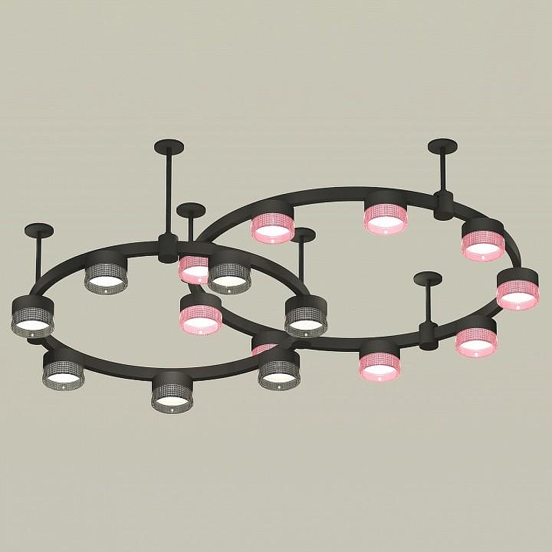 Люстра Ambrella Light XR XR92221200 цвет плафона/подвески Розовый, цвет арматуры Черный