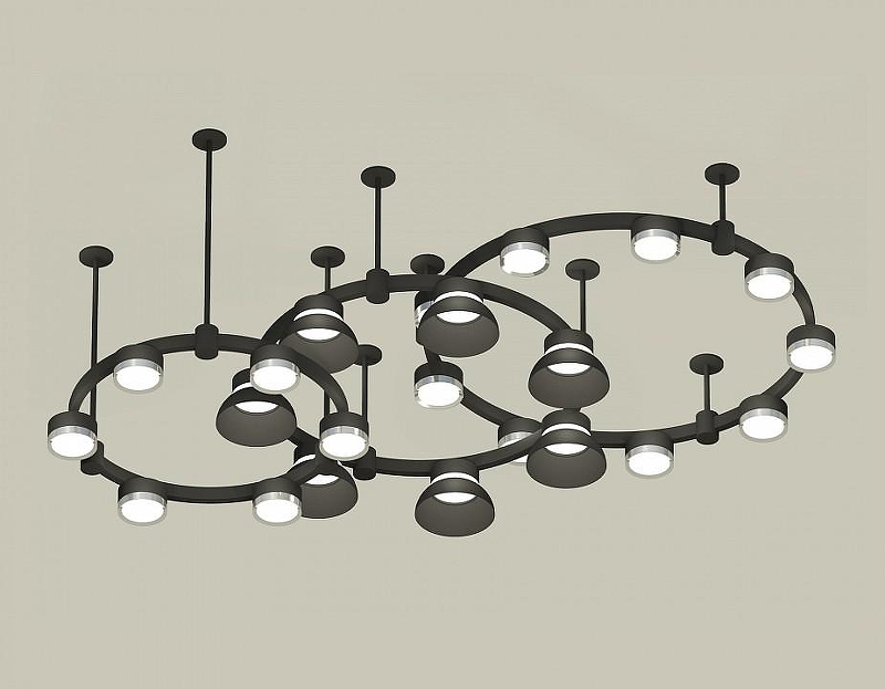 Люстра Ambrella Light XR XR92222010 цвет плафона/подвески Серебро, Черный, цвет арматуры Черный