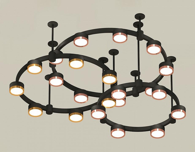 Люстра Ambrella Light XR XR92222100 цвет плафона/подвески Золото, цвет арматуры Черный