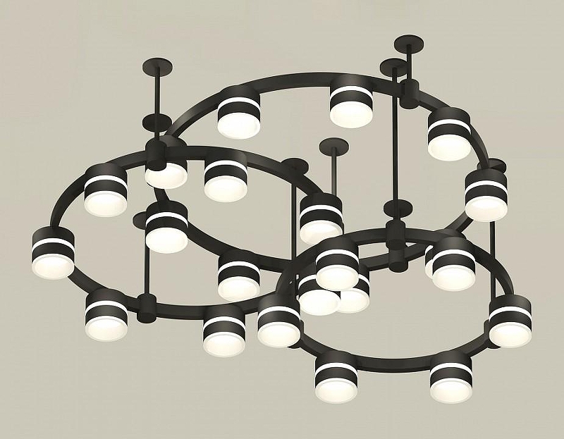Люстра Ambrella Light XR XR92222220 цвет плафона/подвески Белый, Черный, цвет арматуры Черный