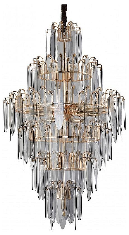 Люстра Arte Milano AM-7753B 1853B.D800.H1300.E14.25 G цвет плафона/подвески Серый, цвет арматуры Золото