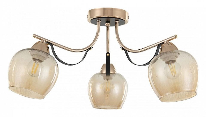 Люстра Arte Milano AMALFI-322306 322306/3 FG+BK цвет плафона/подвески Оранжевый, цвет арматуры Золото, Черный