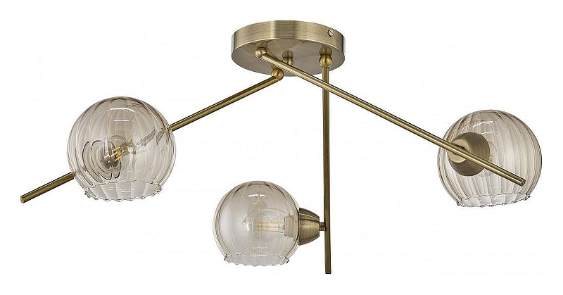 Люстра Arte Milano AMALFI-322307 322307/3 AB цвет плафона/подвески Янтарный, цвет арматуры Бронза