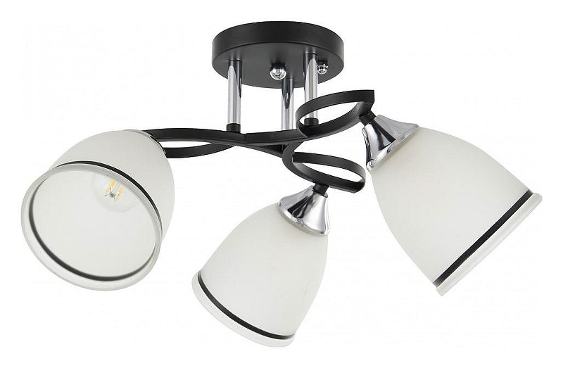 Люстра Arte Milano AMALFI-325885 325885/3A BK+CR цвет плафона/подвески Белый, цвет арматуры Хром, Черный