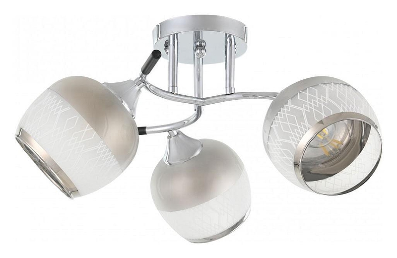 Люстра Arte Milano AMALFI-325885 325985/3 CR+BK цвет плафона/подвески Белый, Хром, цвет арматуры Хром, Черный