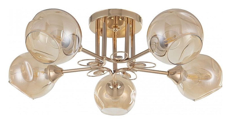 Люстра Arte Milano AMALFI-327206 327206/5 FG цвет плафона/подвески Янтарный, цвет арматуры Золото