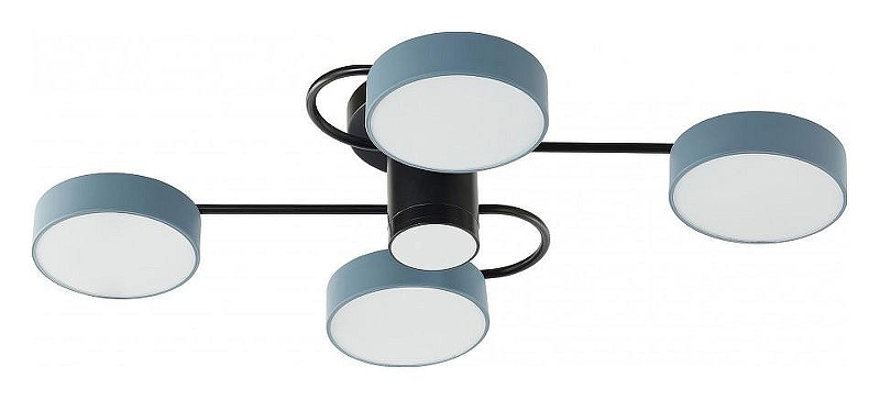 Люстра Arte Milano Ferrara 253039/4+1 Bk/Gr цвет плафона/подвески Белый, Серый, Черный, цвет арматуры Черный