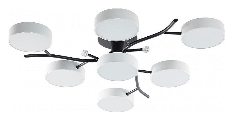Люстра Arte Milano Ferrara 256606/6+1 Bk/Wh цвет плафона/подвески Белый, цвет арматуры Черный