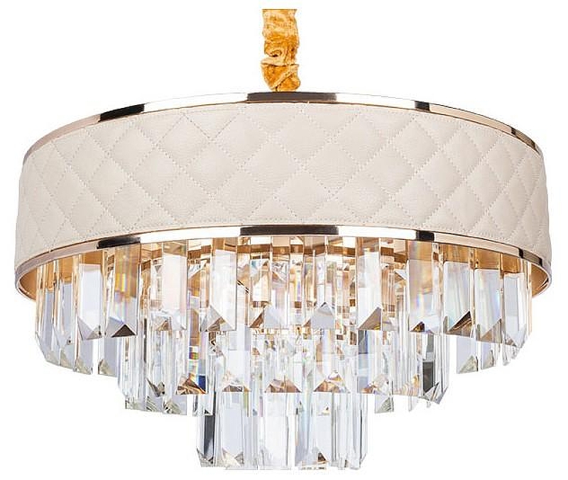 Люстра Artelamp Annabelle A1008LM-6GO цвет плафона/подвески Бежевый, Прозрачный, цвет арматуры Золото
