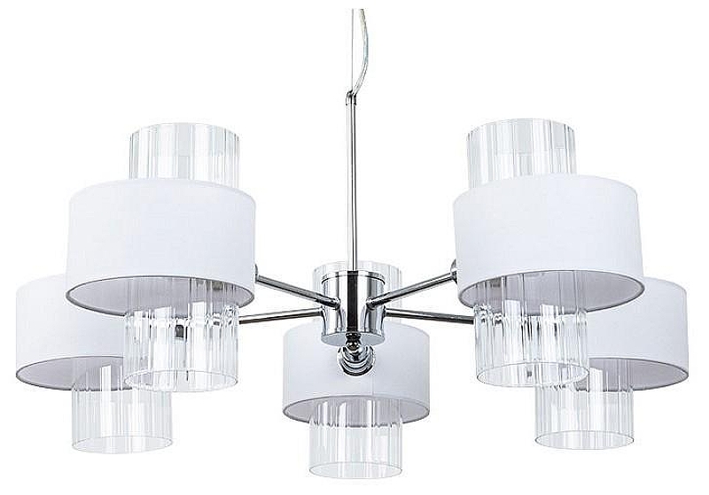 Люстра Artelamp Fantas1a A4076LM-5CC цвет плафона/подвески Белый, Прозрачный, цвет арматуры Хром