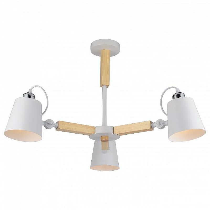 Люстра Artelamp Oscar A7141PL-3WH цвет плафона/подвески Белый, цвет арматуры Белый, Коричневый