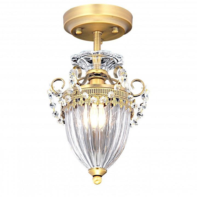 Люстра Artelamp Schelenberg A4410PL-1SR цвет плафона/подвески Прозрачный, цвет арматуры Латунь