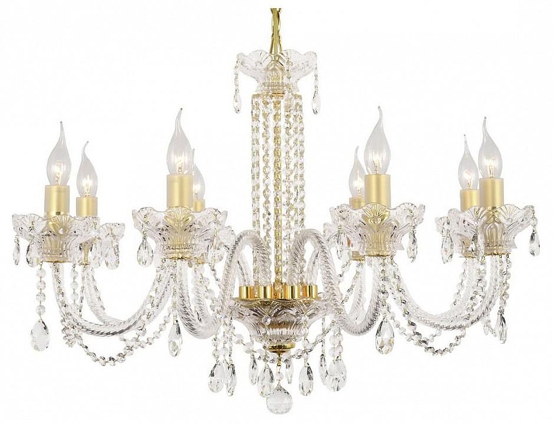 Люстра Arti Lampadari Sofia Sofia E 1.1.8.600 G цвет плафона/подвески Прозрачный, цвет арматуры Золото