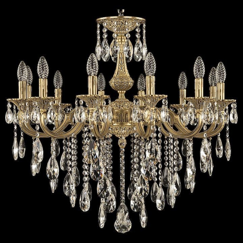 Люстра Bohemia Ivele Crystal 7201 72101/12/250 B FP цвет плафона/подвески Прозрачный, цвет арматуры Бронза