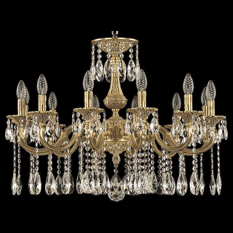 Люстра Bohemia Ivele Crystal 7201 72101/12/250 A FP цвет плафона/подвески Прозрачный, цвет арматуры Бронза